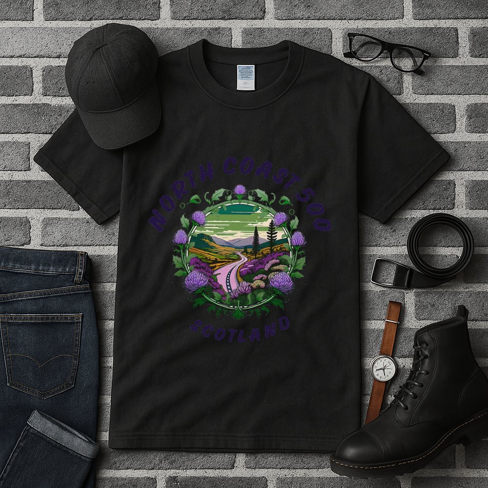North Coast 500 Scotland Driving Inspired Scottish Nc500 Tall T-Shirt
