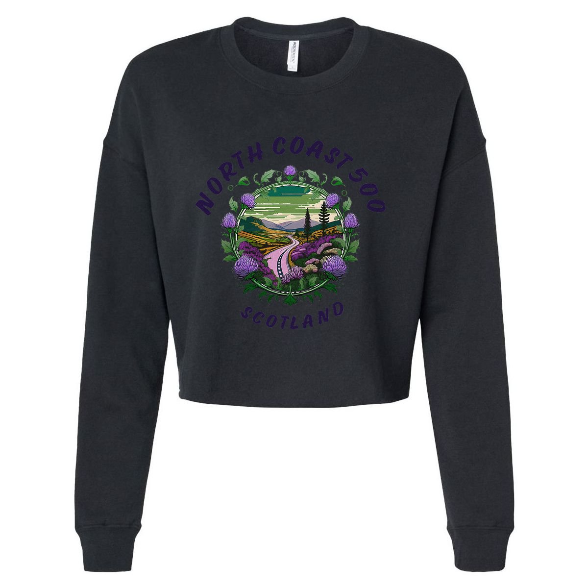 North Coast 500 Scotland Driving Inspired Scottish Nc500 Cropped Pullover Crew