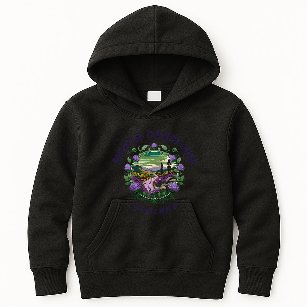 North Coast 500 Scotland Driving Inspired Scottish Nc500 Kids Hoodie