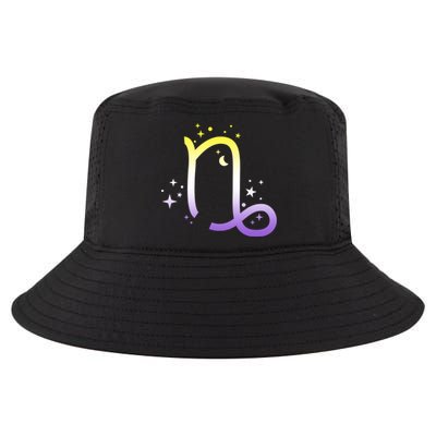 Nonbinary Capricorn Astrology Zodiac Sign Lgbtq Nb Enby Gift Cool Comfort Performance Bucket Hat