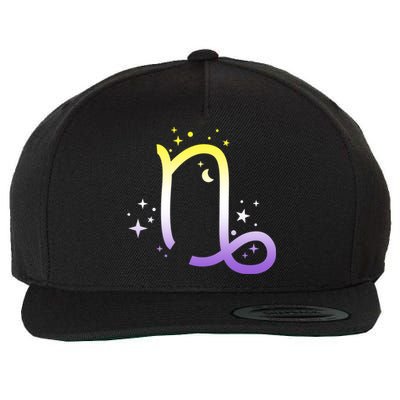 Nonbinary Capricorn Astrology Zodiac Sign Lgbtq Nb Enby Gift Wool Snapback Cap