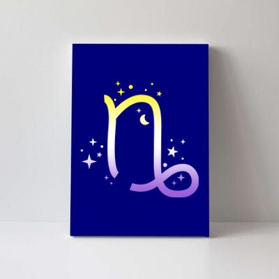 Nonbinary Capricorn Astrology Zodiac Sign Lgbtq Nb Enby Gift Canvas