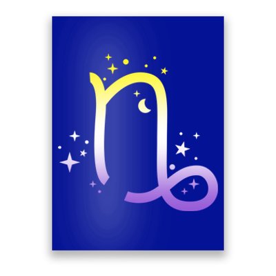 Nonbinary Capricorn Astrology Zodiac Sign Lgbtq Nb Enby Gift Poster