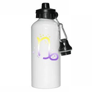 Nonbinary Capricorn Astrology Zodiac Sign Lgbtq Nb Enby Gift Aluminum Water Bottle