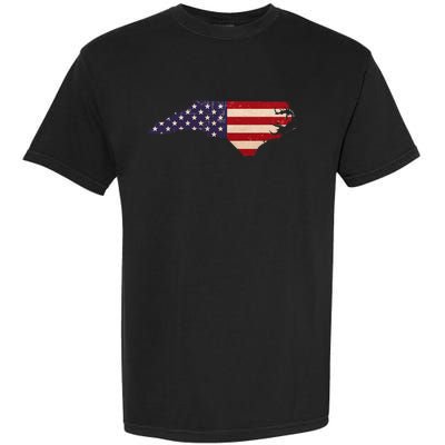 North Carolina American Flag Vintage Garment-Dyed Heavyweight T-Shirt