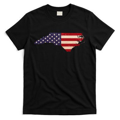 North Carolina American Flag Vintage T-Shirt