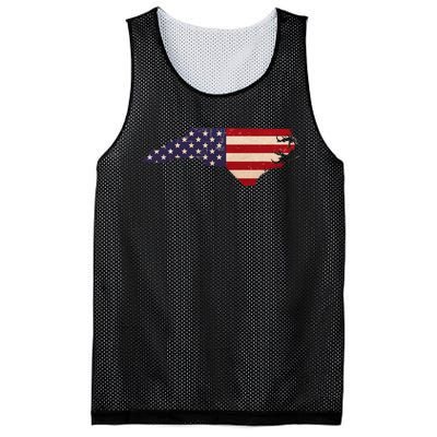 North Carolina American Flag Vintage Mesh Reversible Basketball Jersey Tank