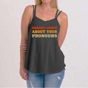 Nobody Cares About Your Pronouns Women's Strappy Tank