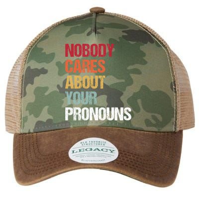Nobody Cares About Your Pronouns Legacy Tie Dye Trucker Hat