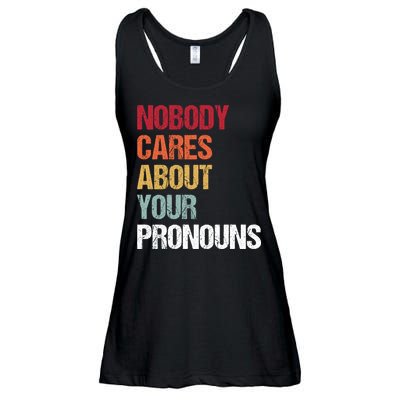 Nobody Cares About Your Pronouns Ladies Essential Flowy Tank