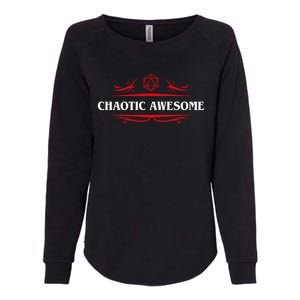 Nerdy Chaotic Awesome Alignt Polyhedral Gift Womens California Wash Sweatshirt