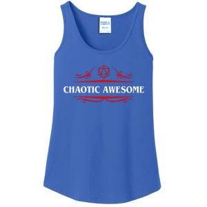 Nerdy Chaotic Awesome Alignt Polyhedral Gift Ladies Essential Tank