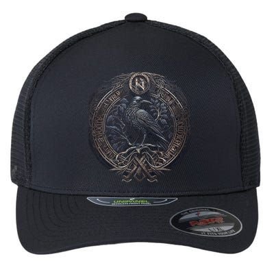 Norse Culture And Norsemen OdinS Raven Northman Valhalla Norse Mythology Flexfit Unipanel Trucker Cap