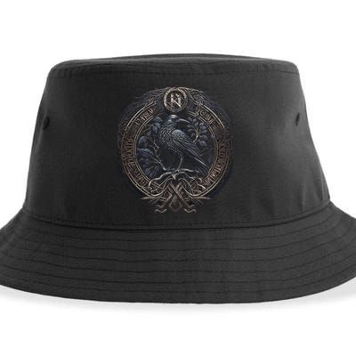 Norse Culture And Norsemen OdinS Raven Northman Valhalla Norse Mythology Sustainable Bucket Hat