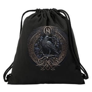 Norse Culture And Norsemen OdinS Raven Northman Valhalla Norse Mythology Drawstring Bag