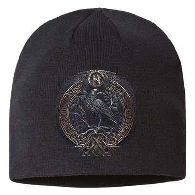 Norse Culture And Norsemen OdinS Raven Northman Valhalla Norse Mythology Sustainable Beanie