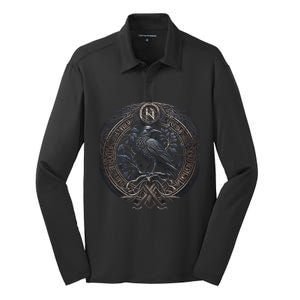 Norse Culture And Norsemen OdinS Raven Northman Valhalla Norse Mythology Silk Touch Performance Long Sleeve Polo