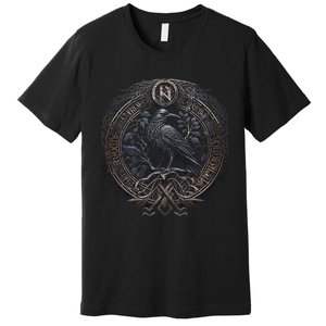 Norse Culture And Norsemen OdinS Raven Northman Valhalla Norse Mythology Premium T-Shirt