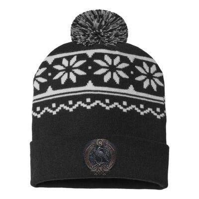 Norse Culture And Norsemen OdinS Raven Northman Valhalla Norse Mythology USA-Made Snowflake Beanie