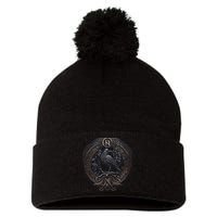 Norse Culture And Norsemen OdinS Raven Northman Valhalla Norse Mythology Pom Pom 12in Knit Beanie