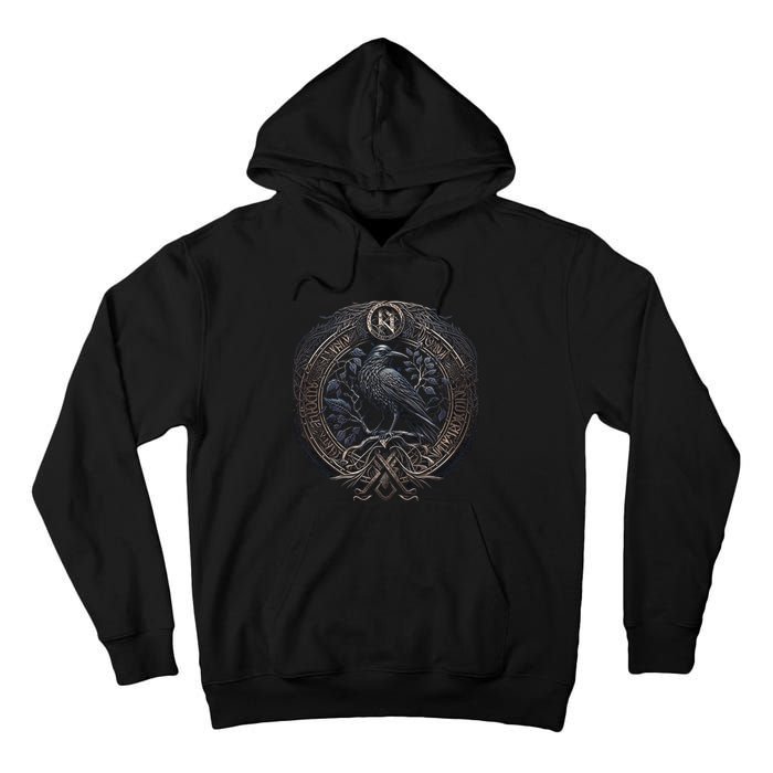 Norse Culture And Norsemen OdinS Raven Northman Valhalla Norse Mythology Tall Hoodie