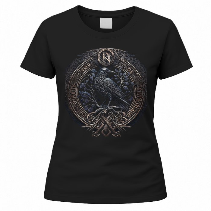 Norse Culture And Norsemen OdinS Raven Northman Valhalla Norse Mythology Women's T-Shirt