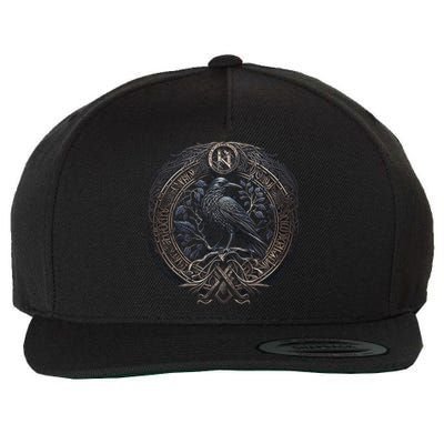 Norse Culture And Norsemen OdinS Raven Northman Valhalla Norse Mythology Wool Snapback Cap