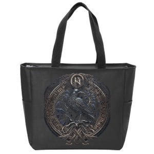 Norse Culture And Norsemen OdinS Raven Northman Valhalla Norse Mythology Zip Tote Bag