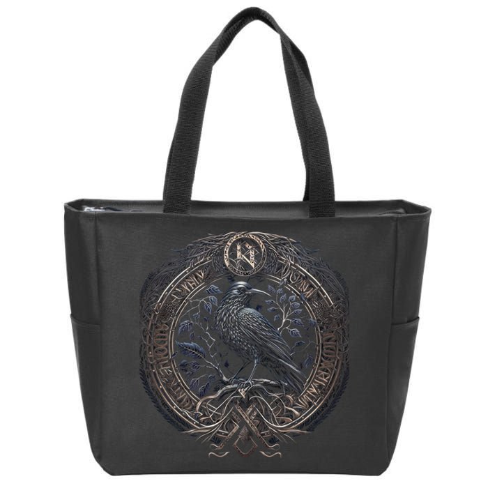 Norse Culture And Norsemen OdinS Raven Northman Valhalla Norse Mythology Zip Tote Bag