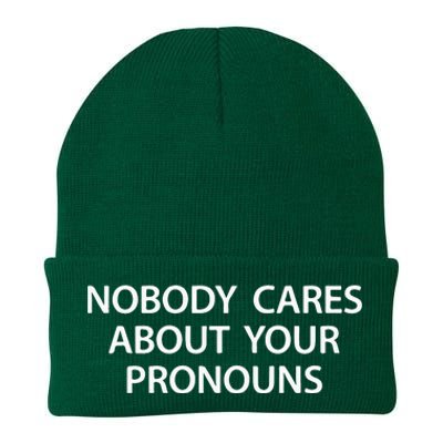 Nobody Cares About Your Pronouns Knit Cap Winter Beanie