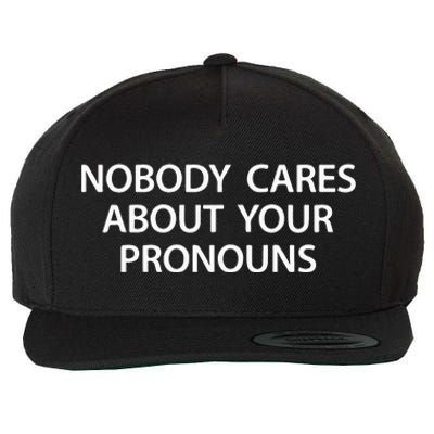 Nobody Cares About Your Pronouns Wool Snapback Cap