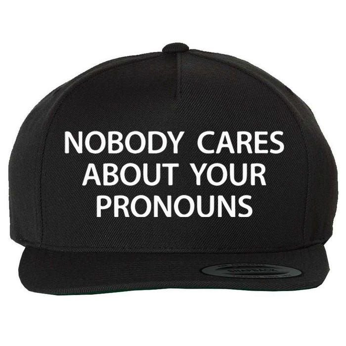 Nobody Cares About Your Pronouns Wool Snapback Cap