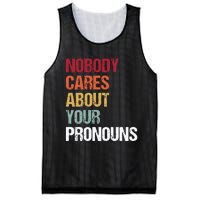 Nobody Cares About Your Pronouns Mesh Reversible Basketball Jersey Tank