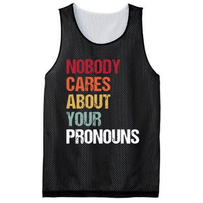 Nobody Cares About Your Pronouns Mesh Reversible Basketball Jersey Tank