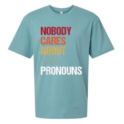 Nobody Cares About Your Pronouns Sueded Cloud Jersey T-Shirt