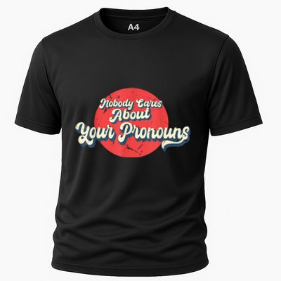 Nobody Cares About Your Pronouns Funny Sarcastic Cooling Performance Crew T-Shirt