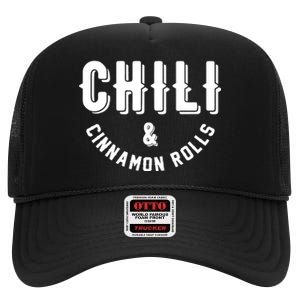 Nebraska Chili And Cinnamon Rolls State Food Souvenir Gift High Crown Mesh Back Trucker Hat