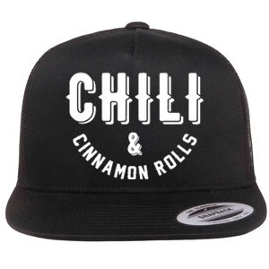 Nebraska Chili And Cinnamon Rolls State Food Souvenir Gift Flat Bill Trucker Hat