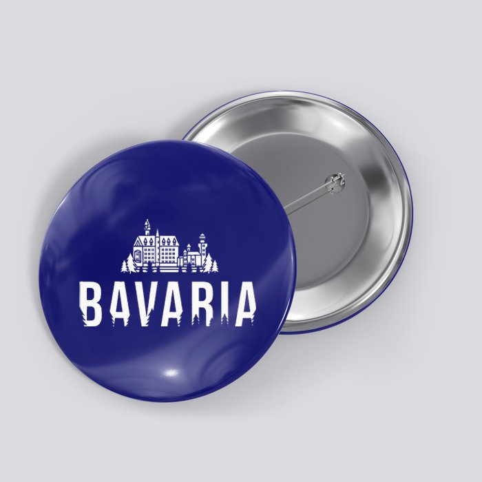 Neuschwanstein Castle And Forest Bavaria Germany Souvenir Button