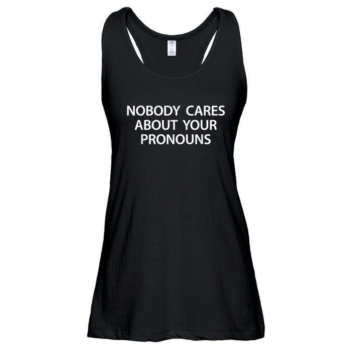 Nobody Cares About Your Pronouns Ladies Essential Flowy Tank