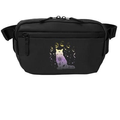 Nonbinary Cat Astronomy Non Binary Enby Lgbt  Crossbody Pack