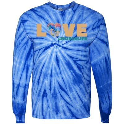 Nurse Camping And Nurse Life For Camping And Camper Lover Gift Tie-Dye Long Sleeve Shirt