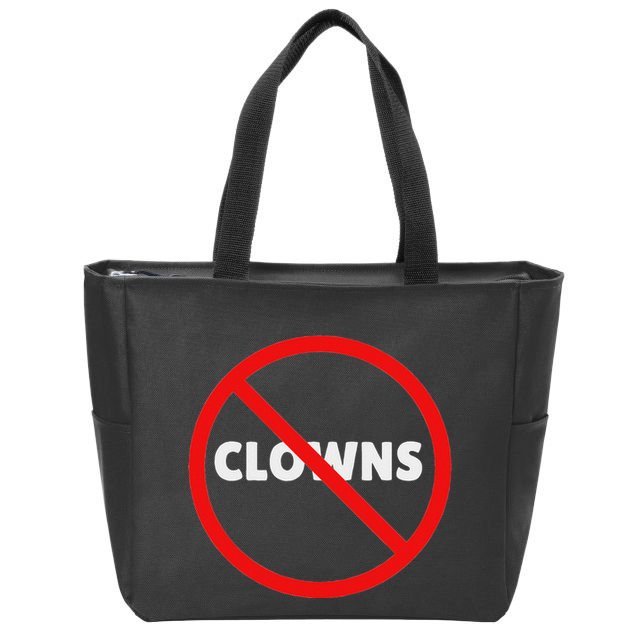 No Clowns Allowed Zip Tote Bag