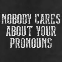 Nobody Cares About Your Pronouns Funny Vintage Beanie