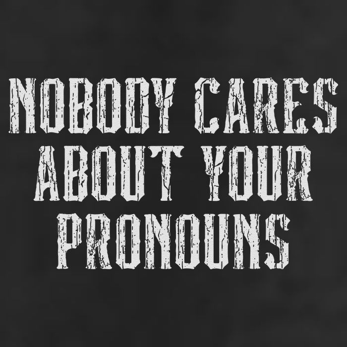 Nobody Cares About Your Pronouns Funny Vintage Beanie