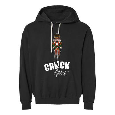 Nutcracker Crack Addict Funny Christmas Dirty Joke Gag Gift Garment-Dyed Fleece Hoodie