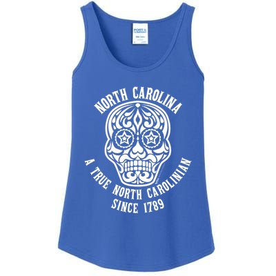 North Carolina A True North Carolinian 4th Of July Skull Funny Gift Ladies Essential Tank