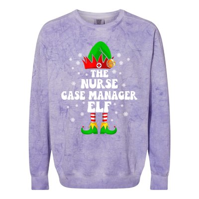 Nurse Case Ager Elf Nursing Christmas Costume Gift Colorblast Crewneck Sweatshirt