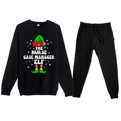 Nurse Case Ager Elf Nursing Christmas Costume Gift Premium Crewneck Sweatsuit Set