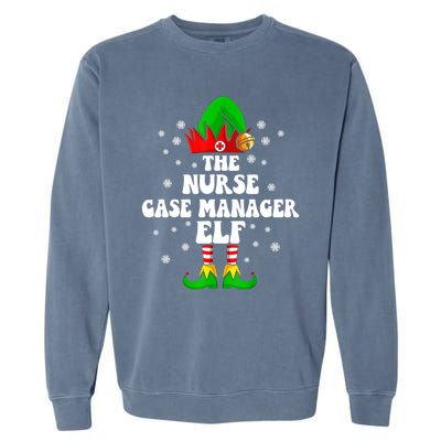 Nurse Case Ager Elf Nursing Christmas Costume Gift Garment-Dyed Sweatshirt